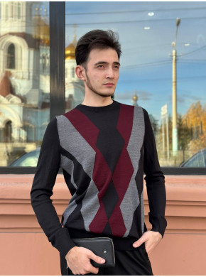 Джемпер цветной с круглым воротом