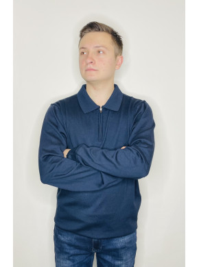 Джемпер поло синего цвета