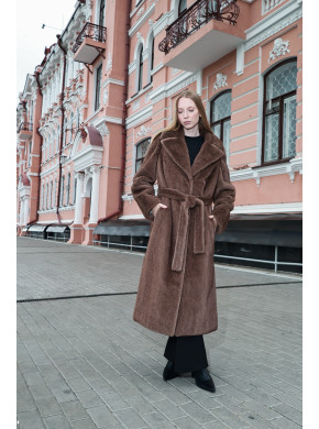 Пальто удлиненное орех 